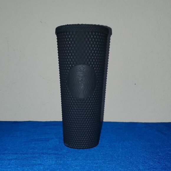 Starbucks Fall 2019 Matte Black Studded Plastic Tumbler - Picture 1 of 7